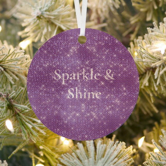 Adorno Metálico Girly Purple Glitzy Sparkle (in situ)