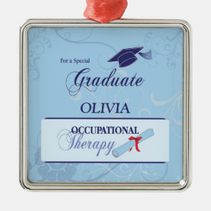 Adorno Metálico Giro de graduación, regalo cuadrado