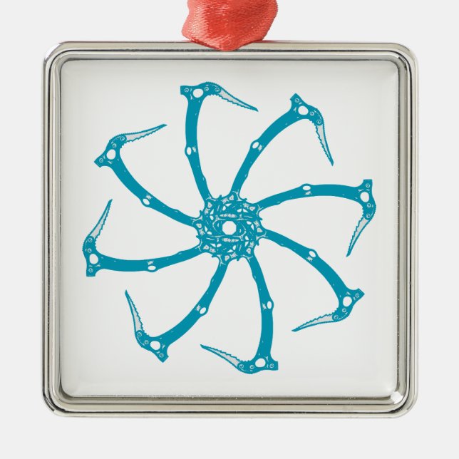 Adorno Metálico Giro de herramientas de hielo (Frente)