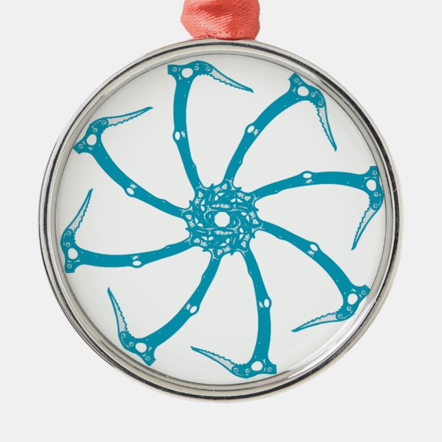 Adorno Metálico Giro de herramientas de hielo (Frente)