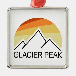 Adorno Metálico Glaciar Peak Washington Retro