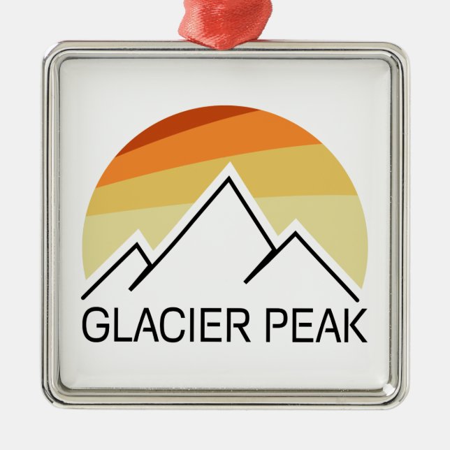 Adorno Metálico Glaciar Peak Washington Retro (Frente)
