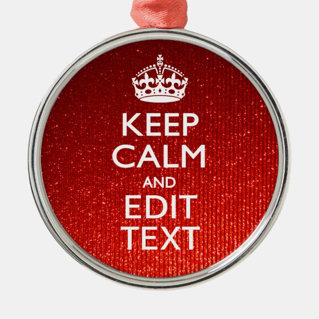 Adorno Metálico Glamour Rojo Festividad Personalizada Mantener la  (Frente)