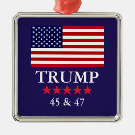 ADORNO METÁLICO GLASS PRESIDENT DONALD TRUMP CHRISTMAS ORNAMENT