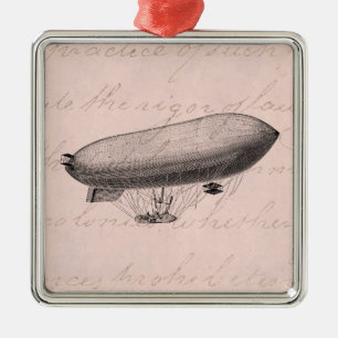 Adorno Metálico Globo retro del aire caliente del zepelín viejo