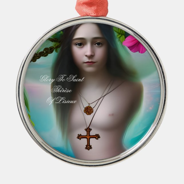 Adorno Metálico gloria a santa teresa de lisieux (Frente)