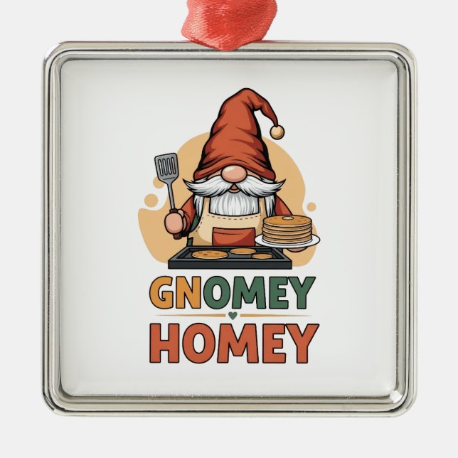 Adorno Metálico Gnomey homey pancakes design (Frente)