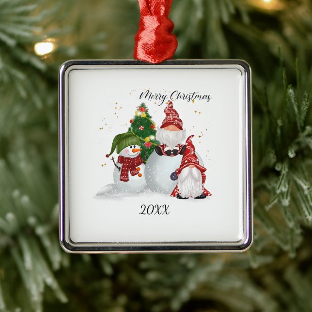 Adorno Metálico Gnomos de Navidad (Árbol)