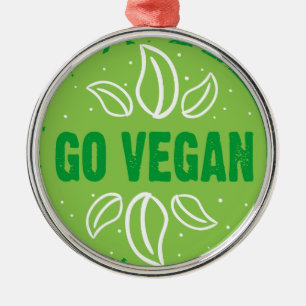 Adorno Metálico Go Vegan, vegano, vegetariano,