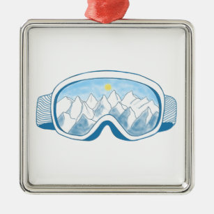 Adorno Metálico Goggles de esquí de montaña