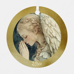 Adorno Metálico Golden Halo Angel Bello Regalo de vacaciones