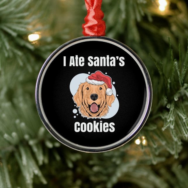 Adorno Metálico Golden Retriever Santa Dog (Árbol)