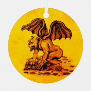 Adorno Metálico Golem Gargoyle