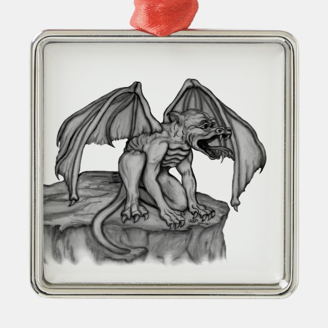 Adorno Metálico Golem Gargoyle (Frente)