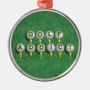 Adorno Metálico Golf Addict dorfer round ornament pendant