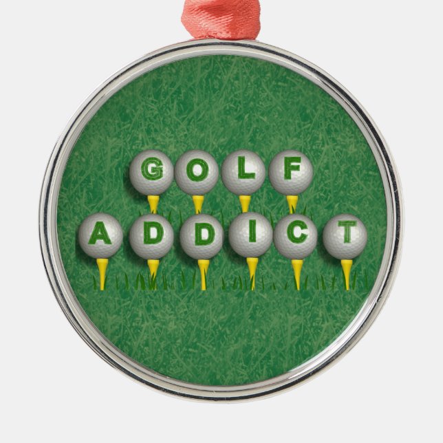 Adorno Metálico Golf Addict dorfer round ornament pendant (Frente)