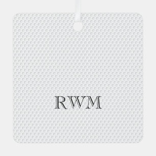 Adorno Metálico Golfer INITIALS FOTO Memorial de Golf Keepsake