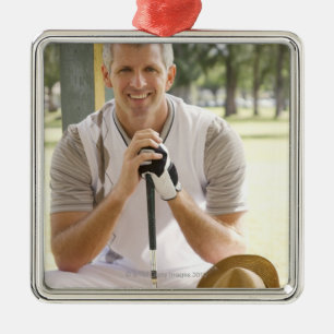 Adorno Metálico Golfista fresco