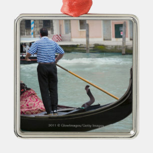 Adorno Metálico Góndolas en el canal de Venecia