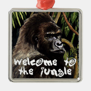 Adorno Metálico gorilla to welcome the jungle