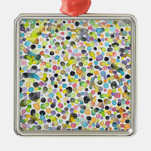 Adorno Metálico Gotas atómicas enmarcadas