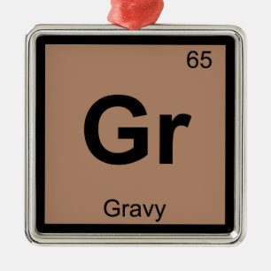Adorno Metálico Gr - Gravy Chemistry Periodic Table Symbol
