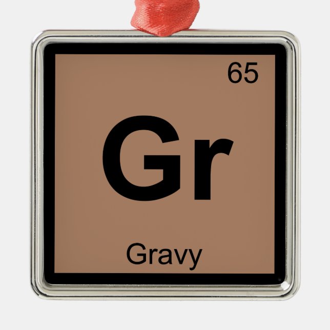 Adorno Metálico Gr - Gravy Chemistry Periodic Table Symbol (Frente)