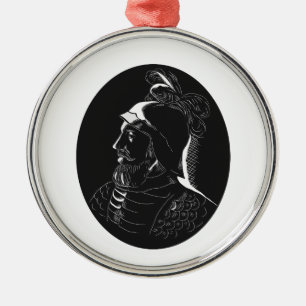 Adorno Metálico Grabar en madera de Vasco Núñez de Balboa