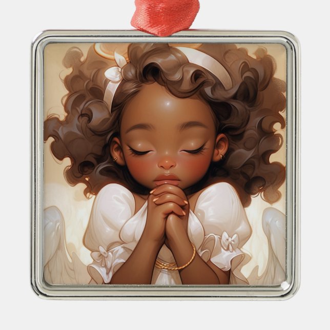 Adorno Metálico Gracets Navidades Black Angel Guardian (Frente)