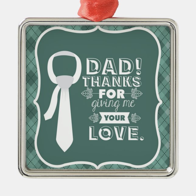 Adorno Metálico Gracias Papá Por Tu Amor Incondicional (Frente)