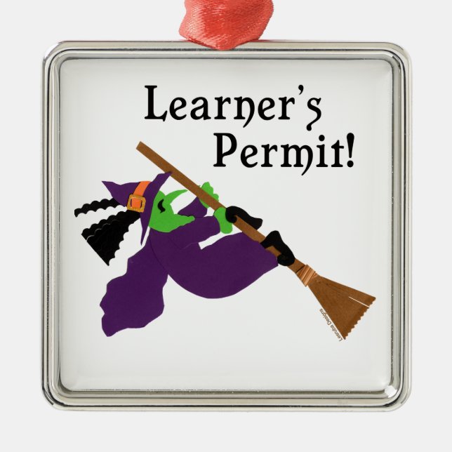 Adorno Metálico Graciosa Bruja de Halloween (Frente)