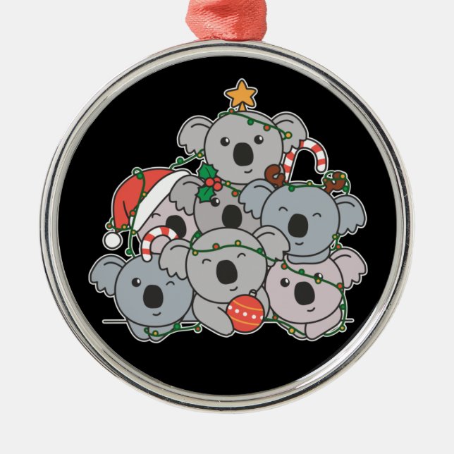 Adorno Metálico Gracioso árbol de Navidad Koala Navidades de anima (Frente)