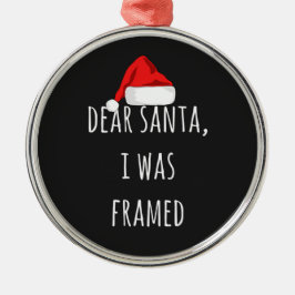 Adorno Metálico Gracioso Querido Santa I fue Navidades encuadrados