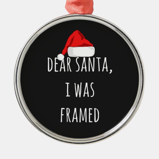 Adorno Metálico Gracioso Querido Santa I fue Navidades encuadrados (Frente)