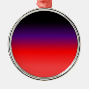 Adorno Metálico Gradiente negro, púrpura y rojo
