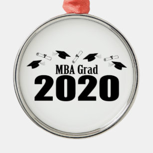 Adorno Metálico Grado MBA 2020 Caps Y Diplomas (Negro