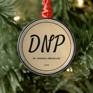 Adorno Metálico Graduación DNP de nombre dorado
