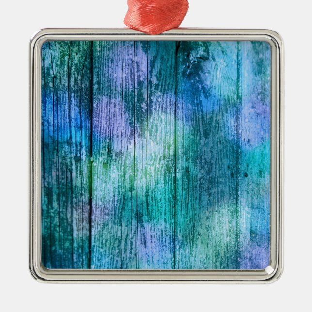 Adorno Metálico Graffiti de la cerca azul violeta azul turquesa (Frente)