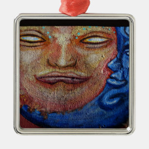 Adorno Metálico Graffiti de sol y luna