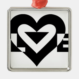 Adorno Metálico Gráfica de amor de Guay, negro