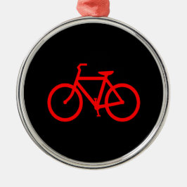Adorno Metálico Gráfico de bicicleta roja