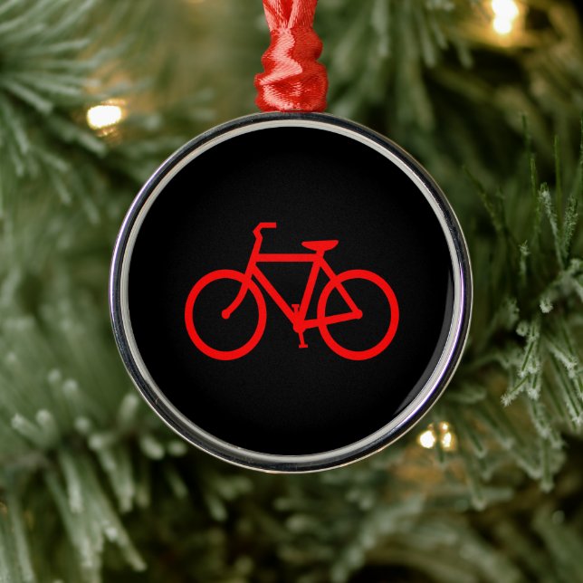 Adorno Metálico Gráfico de ciclismo rojo (Árbol)