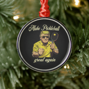 Adorno Metálico Gráficos Divertidos para Amantes de Pickleball