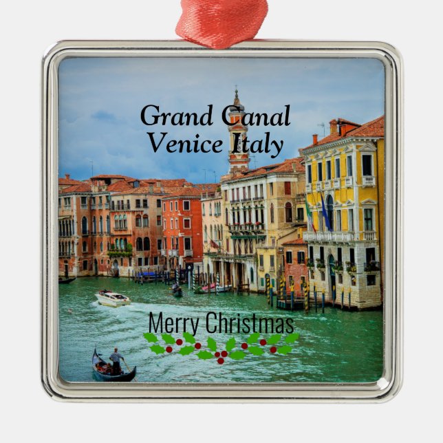 Adorno Metálico Gran Canal, Venecia, Navidades (Frente)