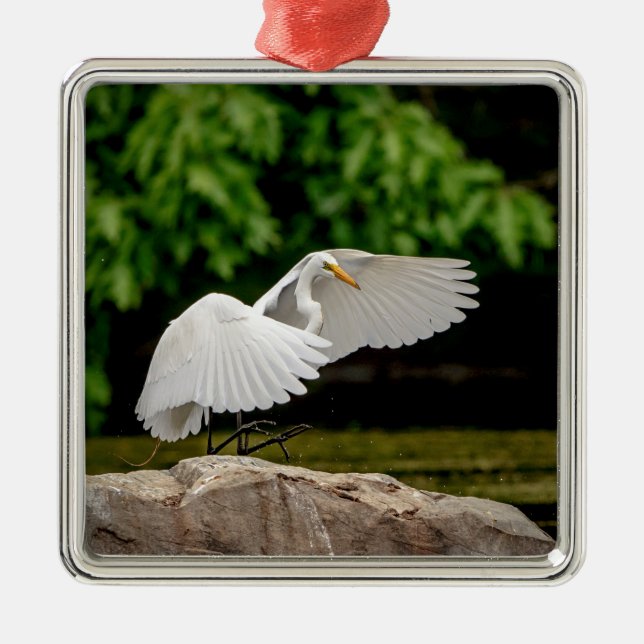Adorno Metálico Gran Egret (Frente)