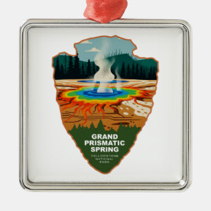 Adorno Metálico Gran Manantial Prismático Yellowstone Arrowhead