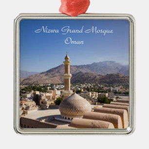 Adorno Metálico Gran mezquita y minarete en Nizwa - Omán