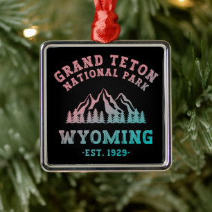 Adorno Metálico Gran Parque Nacional Teton Gradiente Wyoming USA