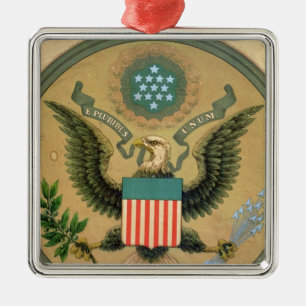 Adorno Metálico Gran sello de los Estados Unidos, c.1850