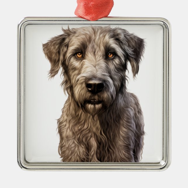 ADORNO METÁLICO GRAN SHAGGY IRISH WOLFHOUND PERRO (Frente)